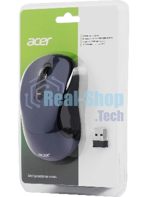 Мышь беспроводная Acer OMR306 черный/серый, 1600 dpi, радиоканал, USB, кнопки - 6