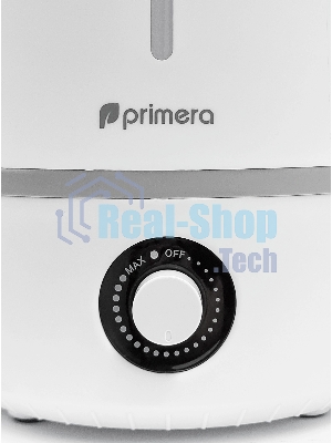 Увлажнитель воздуха Primera HUP-R1060-TA белый, 20 м², 6 л, ультразвуковой, производительность 280 мл/ч, ароматизация, регулировка направления пара, механическое управление