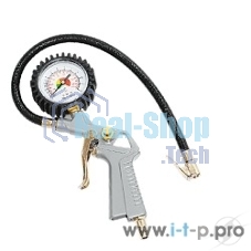 Пневматическое оборудование FUBAG Пневмопистолет для накачки, с манометром (140л/мин 0-10 бар) блистер 110113