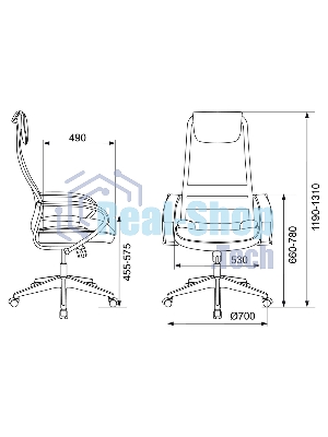 Кресло Бюрократ CH-608/BLACK TW-01 TW-11 черный, экокожа