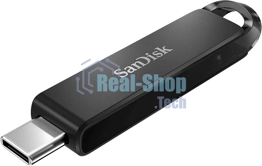 Флешка USB Sandisk CZ460 Ultra (SDCZ460-128G-G46), 128Gb, USB Type-C, R/W 150/30, черный