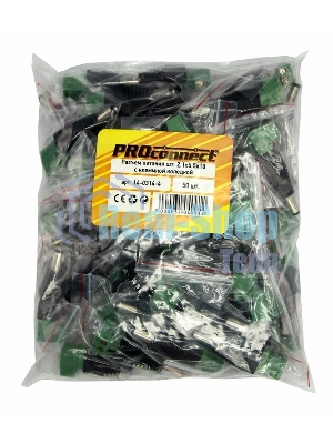 Разъем питания PROconnect штекер 2.1х5.5 с клеммной колодкой