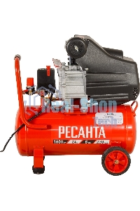 Компрессор поршневой Ресанта КП-24/230М масляный 230л/мин 24л 1600Вт красный/черный