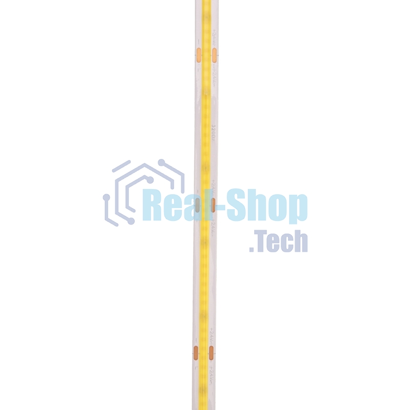 Лента светодиодная Rexant 24В, COB 8Вт/м, 320 LED/м, 6500K, 8мм, 5м, IP20