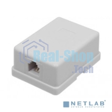 Настенная информационная розетка RJ45 8P8C, кат.5Е, UTP, 1-порт, белая 