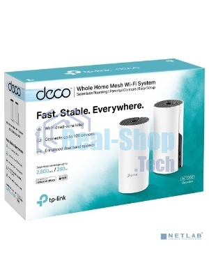 Роутер беспроводной TP-Link DECO M4 (DECO M4(2-PACK)) AC1200 10/100/1000BASE-TX (упак.:2шт)