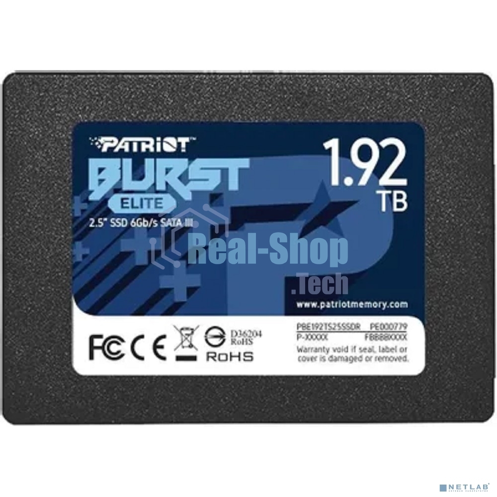 Накопитель SSD Patriot Burst Elite, 1.92Tb, SATA, 2.5