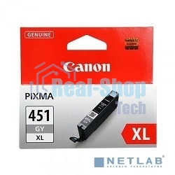 Картридж струйный Canon CLI-451XLGY серый, 780 стр. (повышенной емкости), для PIXMA iP7240, MG5440, 6340
