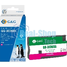 Картридж струйный G&G GG-3ED68A 712 пурпурный (29мл) для HP DesignJet T650/T630/T250/T230/T210/Studio Plotter Printers Картридж струйный G&G GG-3ED68A 712 пурпурный (29мл) для HP DesignJet T650/T630/T250/T230/T210/Studio Plotter Printers