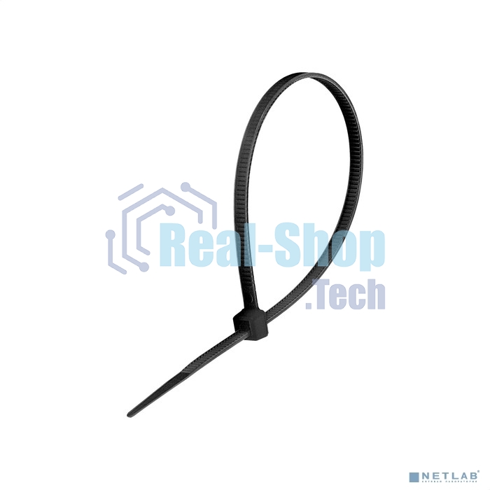 Стяжка (хомут) нейлоновая ExeGate CV66-350x4.8B (нейлон 6.6, 350x4.8 мм, неоткрывающаяся, halogen free, -40°C - +85°C, черная, 100 шт)