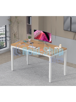 Стол компьютерный Cactus CS-ET-WWD столешница МДФ, белый дуб молочный каркас белый