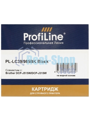 Картридж струйный ProfiLine PL-LC39/985BK для принтеров Brother DCP-J125/DCP-J315W/DCP-J515W/MFC-J220/MFC-J265W/MFC-J410/MFC-J415W с чернилами Black