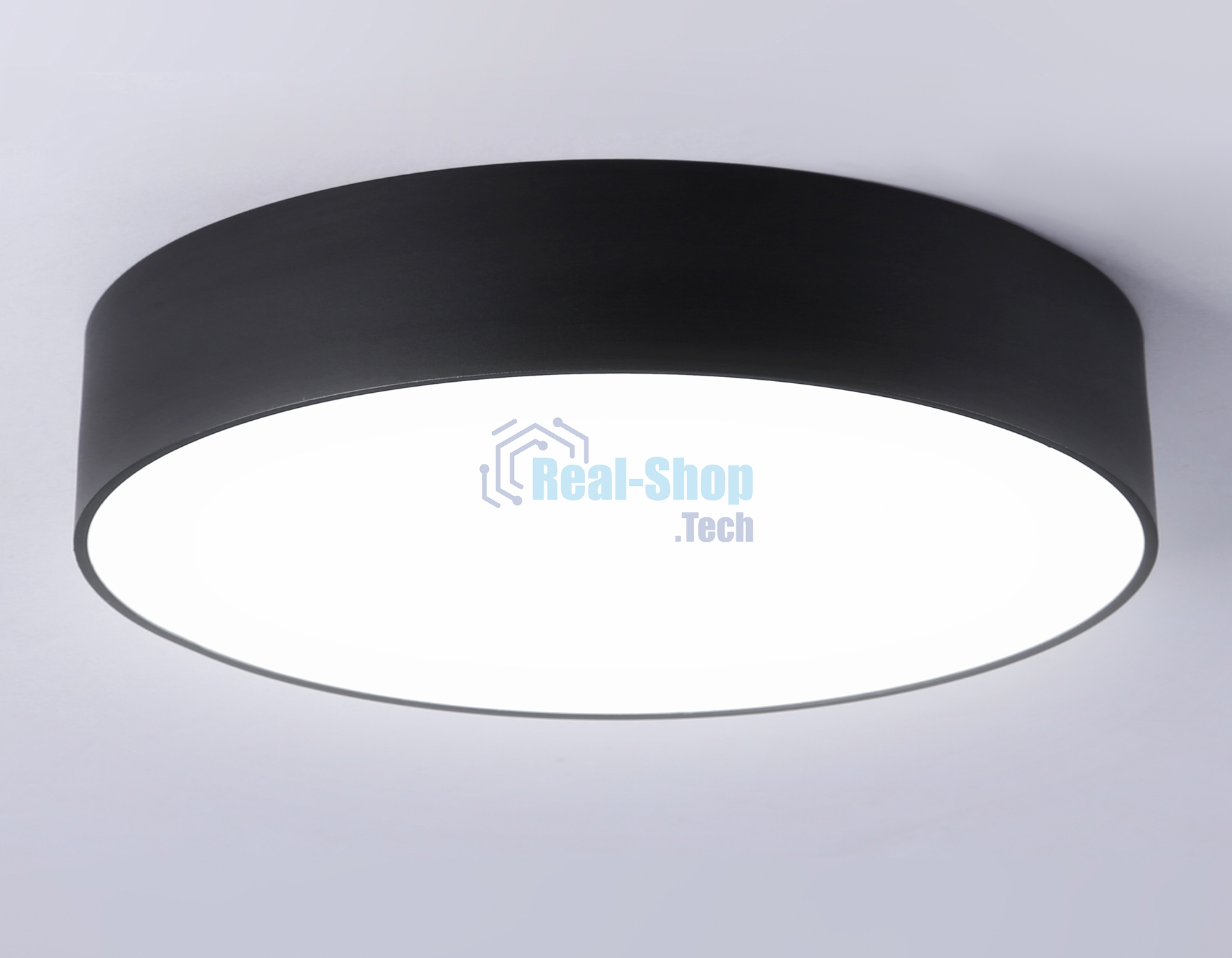 Потолочный светодиодный светильник Ambrella light FV5526 BK черный LED 35W 4200K D300*58 (Без ПДУ)