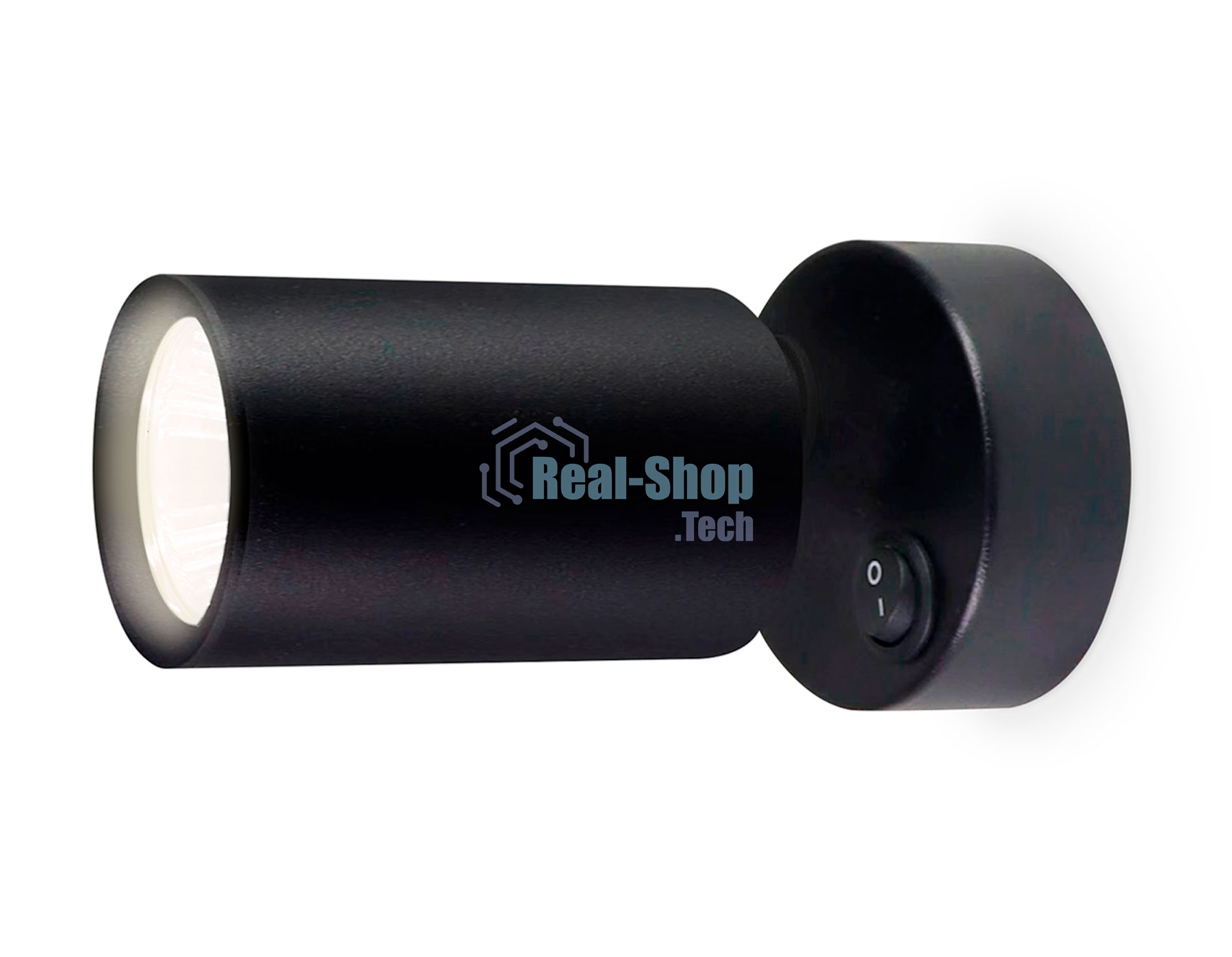 Накладной поворотный спот с выключателем Ambrella light TA1292 BK черный GU10 max 12W 87*55*138