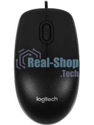 Мышь проводная Logitech M100/100R DARK/GREY (темно-серая/черная), 1000 dpi, USB, кнопки - 3