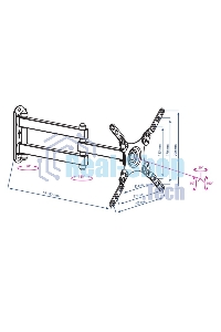 Кронштейн для LED/LCD телевизоров Kromax DIX-13 черный