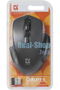 Мышь беспроводная Defender Datum MB-345 черный, 1600 dpi, радиоканал, USB, кнопки - 4