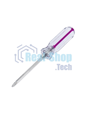 Отверткакомбинированная Rexant, прозрачная рукоятка, двухсторонний стержень 120 мм (крестовая PH 2, шлицевая SL 6 мм)