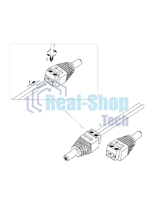 Разъем питания PROconnect штекер 2.1х5.5 с клеммной колодкой