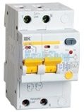 Выключатель автоматический дифференциального тока 2п B 16А 30мА тип A 4.5кА АД-12М ИЭК MAD12-2-016-B-030