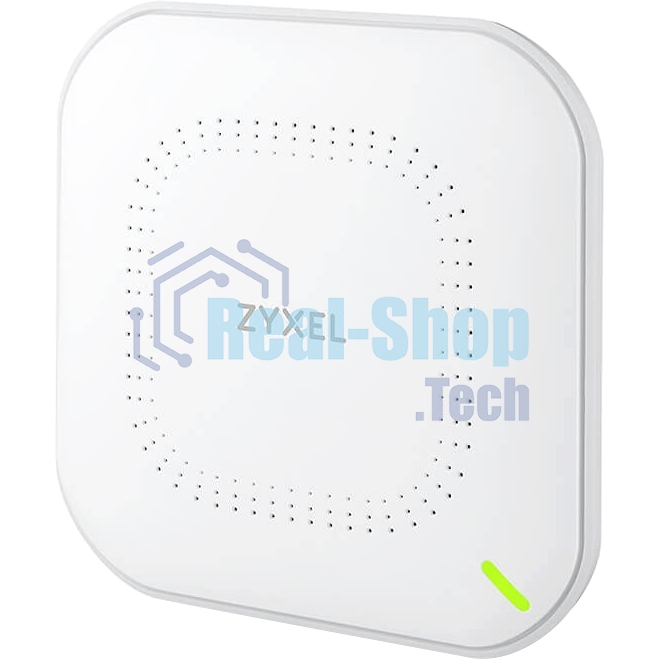 Гибридная точка доступа Zyxel NebulaFlex NWA50AX, WiFi 6, 802.11a/b/g/n/ac/ax (2,4 и 5 ГГц), MU-MIMO, антенны 2x2, до 575+1200 Мбит/с, 1xLAN GE, PoE, без поддержки Captive portal и WPA-Enterprise, защ