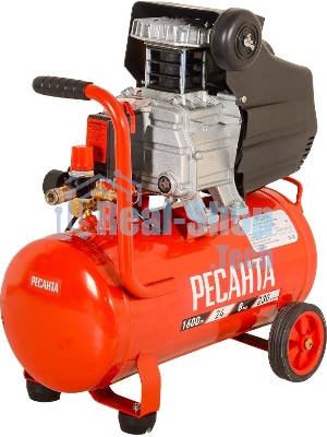 Компрессор поршневой Ресанта КП-24/230М масляный 230л/мин 24л 1600Вт красный/черный