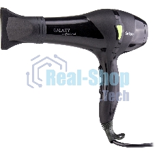 Фен для волос профессиональный Galaxy Line GL 4317, черный, 2200Вт, АС мотор, 2 скоростных режима, 3 температурных режима, защита мотора от перегрева, защитная сетка, подвесная петля,насадка-концентратор