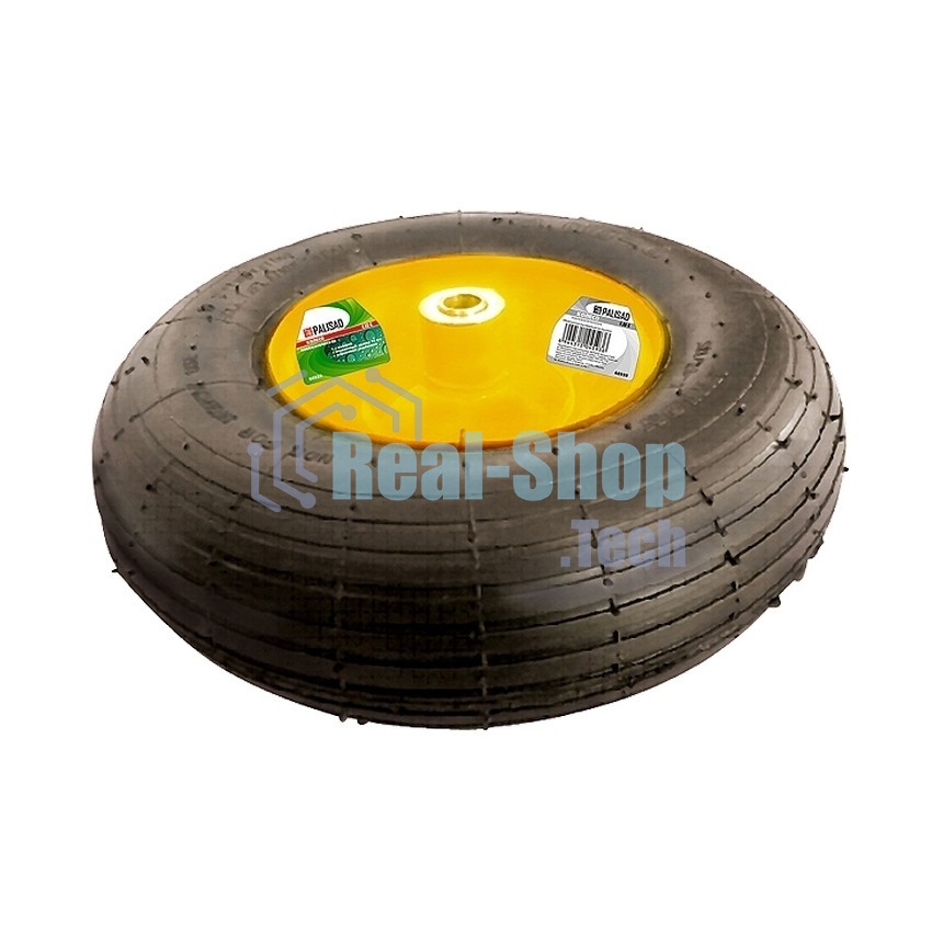 Колесо пневматическое Palisad 4.00-6, D325 мм, подш. внут. диам. 16 мм, длина оси 100 мм