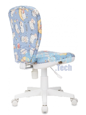 Кресло детское Бюрократ KD-W10 голубой овечки крестов. пластик пластик белый