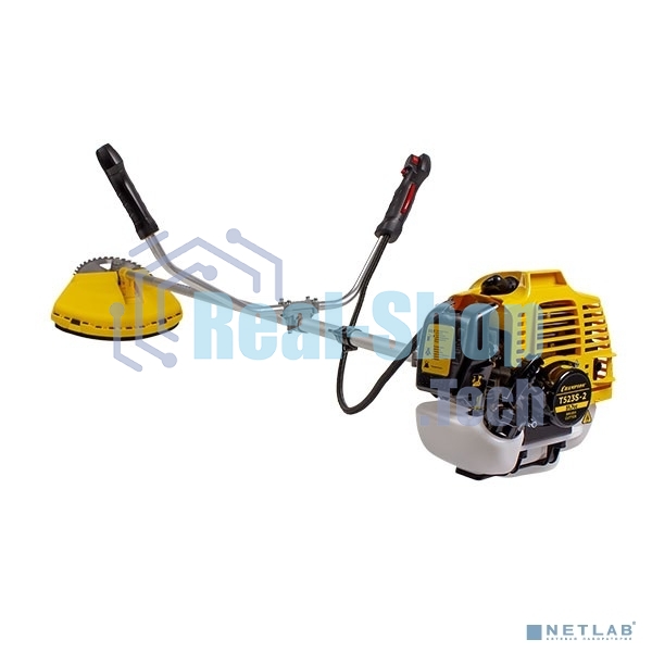 Триммер Champion T523S-2 Мощность двигателя 1.4/1.9 кВт/л.с, Вес без режущей насадки 8 кг, Объем двигателя 51,7 см3, Объем топливного бака 950 мл, Максимальный расход топлива 610 г/кВт•ч/мл/ч, Тип рукоятки U-образная, штанга прямая Неразъемная, Длина штан
