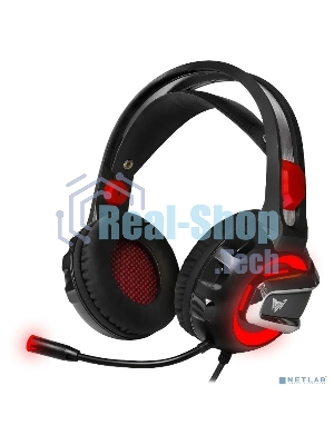 Гарнитура Crown CMGH-3000 чёрный/красный, проводная, подсветка