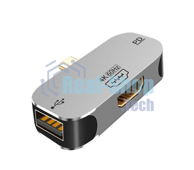 Адаптер Type-C на HDMI + USB + PD
