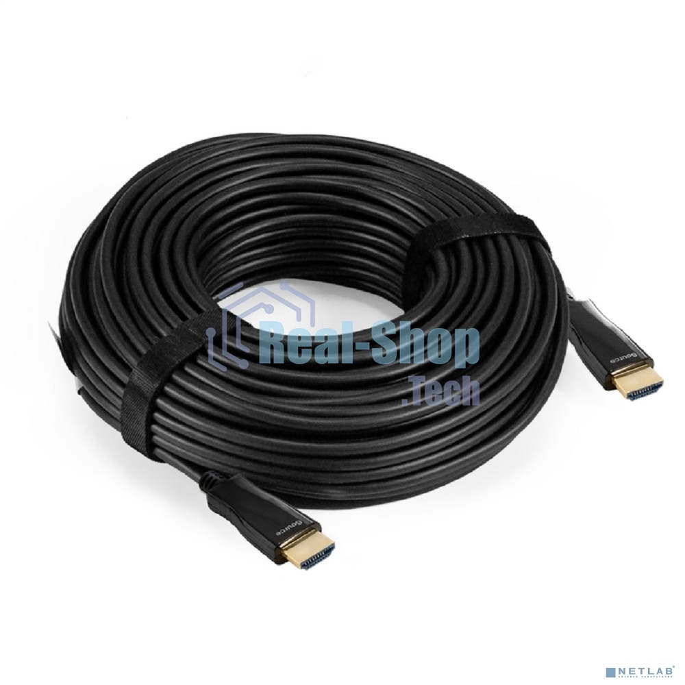 Активный оптический кабель HDMI ExeGate EX-CC-HDMI2-30.0 (19M/19M, v2.0, 30м, 4K UHD, Ethernet, позолоченные контакты)