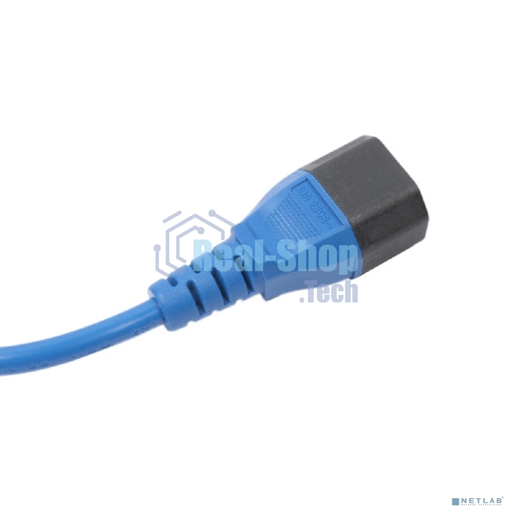 Кабель питания Filum ПВС-АП 3x1.0 С13 - C14, 220/250В, 10А, синий, 1.8м