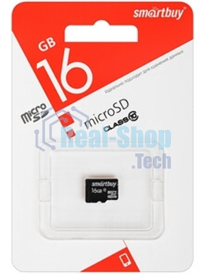 Флеш карта SDmicro Card 16Gb Smartbuy Сlass 10 (без адаптеров)