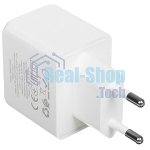 Зарядное устройство Hoco 18Вт, 3А, QC3.0, 1xUSB + кабель USB/Type-C, CS12A, белый, блистер