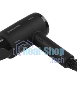 Фен BRAYER BR3040 черный, 1400 Вт, компактный