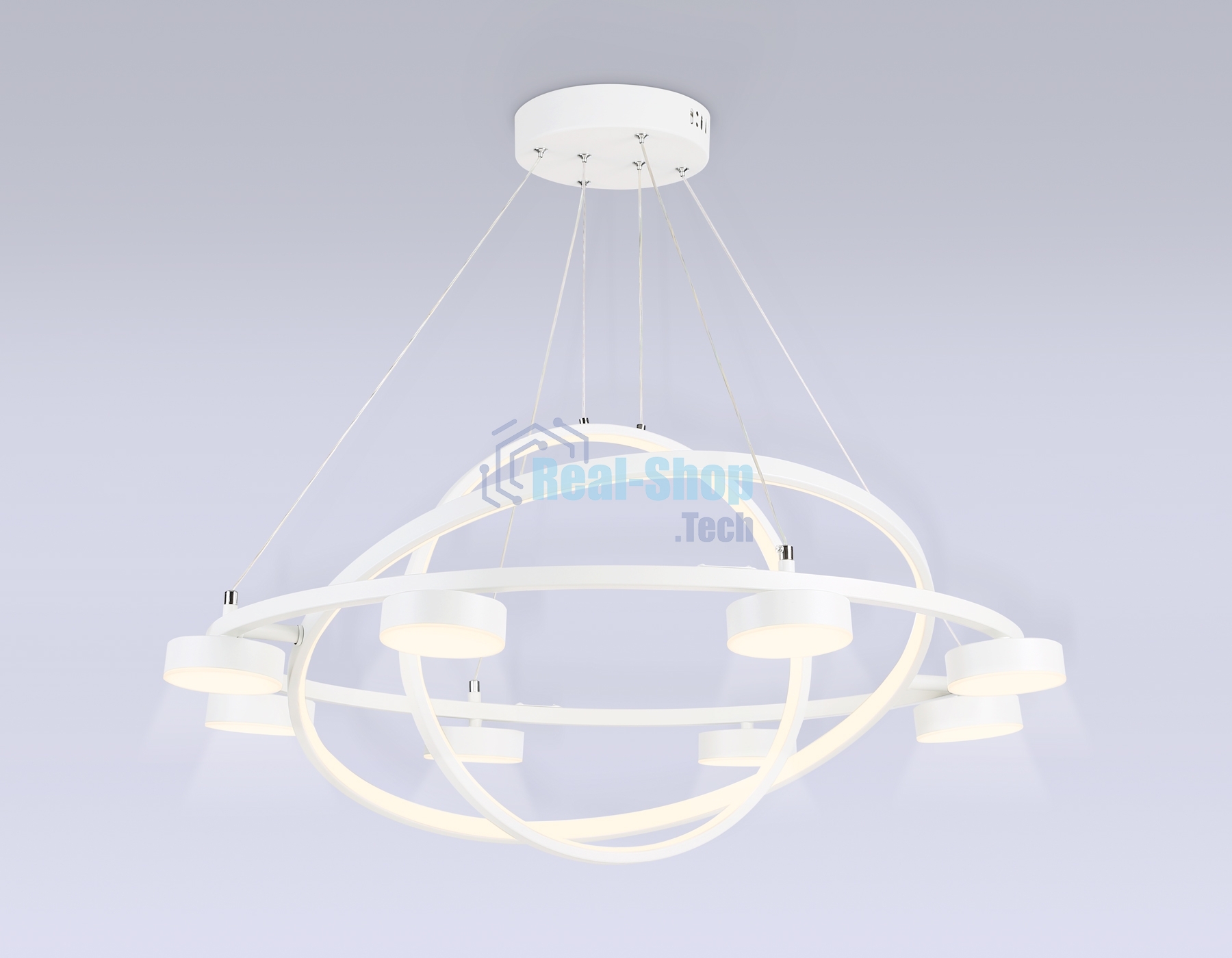 Светильник Ambrella light FL51777/3+8 WH белый 3000K/4200K/6400K 112W D800/580/400*1200 (ПДУ ИК)