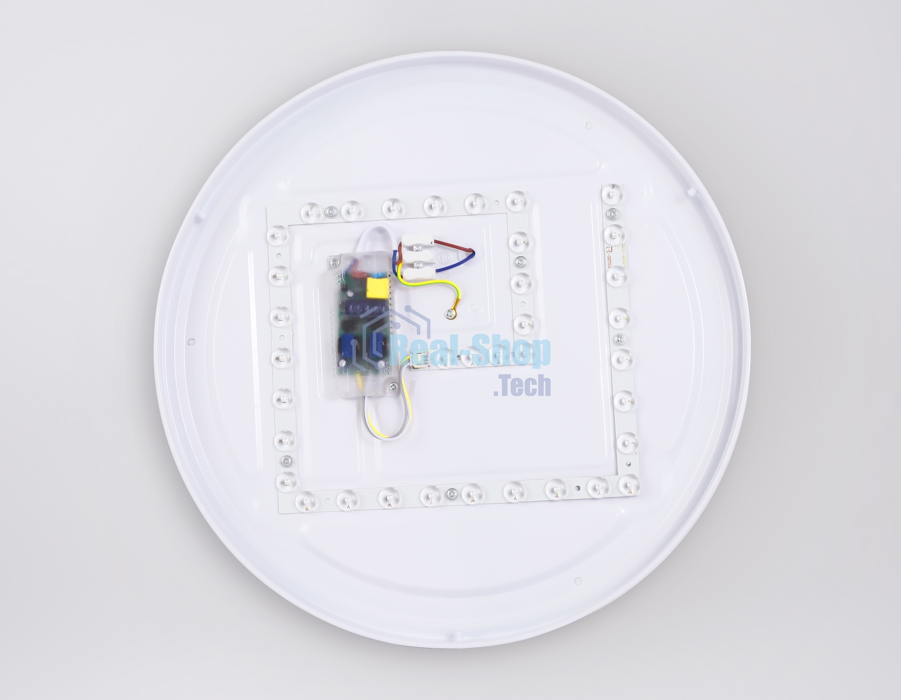 Потолочный светодиодный светильник Ambrella light FZ1322 GR/LWD серый/светлое дерево IP20 60W 3000-6400K D490*80 (ПДУ ИК)