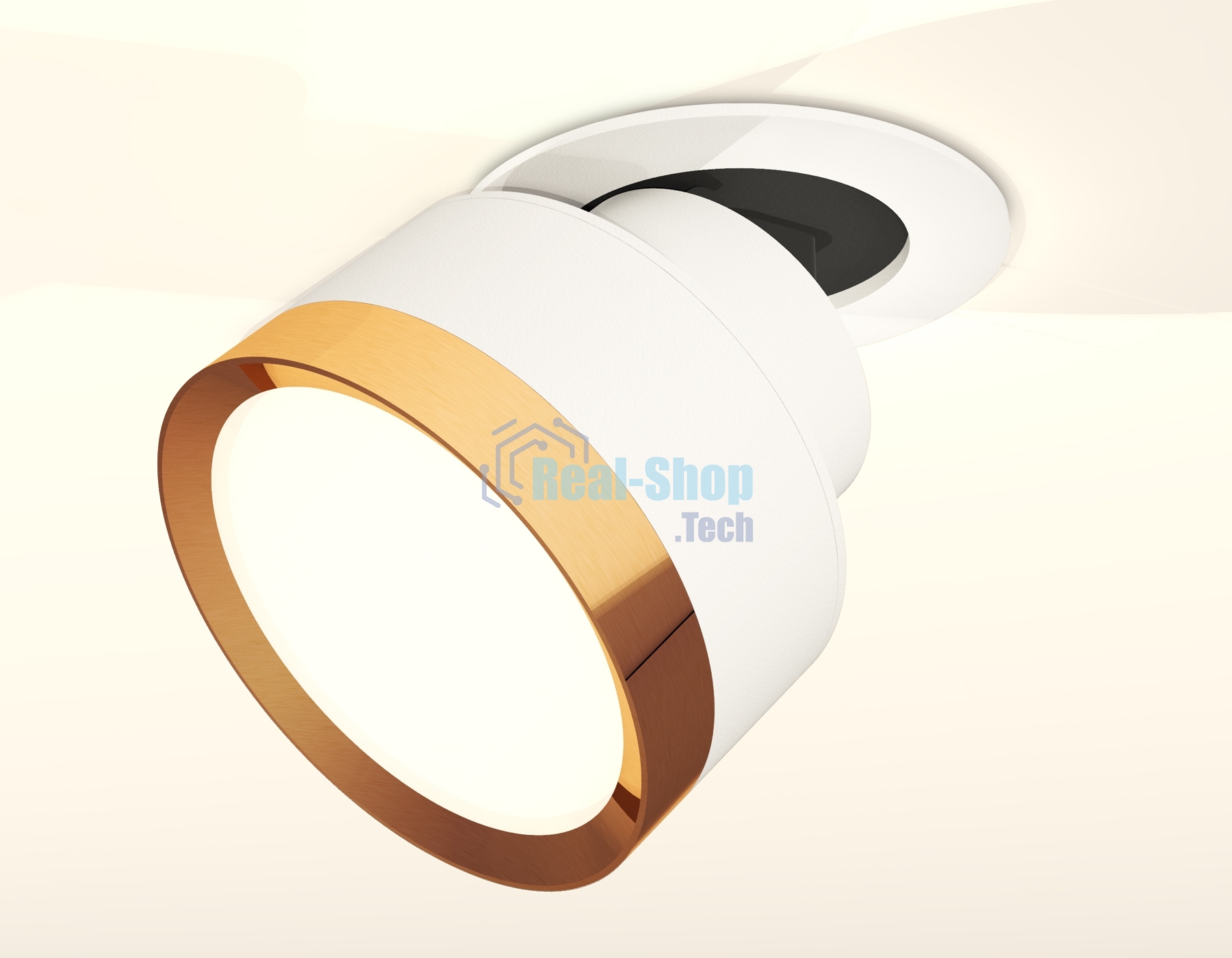 Светильник Ambrella Light XM8101503 SWH/PYG белый песок/золото желтое полированное GX53 (A2241, A2105, C8101, N8124)