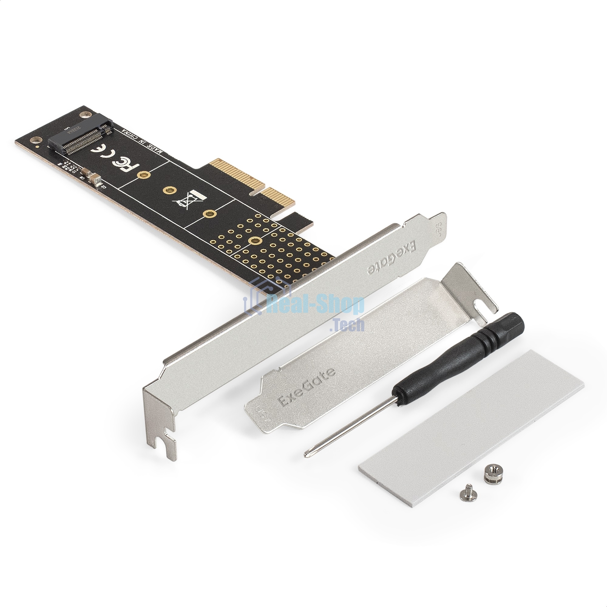 Переходник ExeGate EXE-570 (M.2 M key -> PCI-E x4 v3.0 для установки SSD 2230/2242/2260/2280/22110 M.2 M key в слот PCI-E x4)