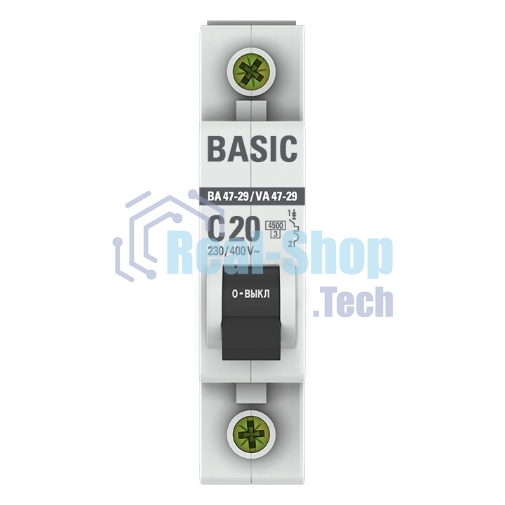 Выключатель автоматический EKF mcb4729-1-20C 1P 20А (C) 4,5кА ВА 47-29 EKF Basic