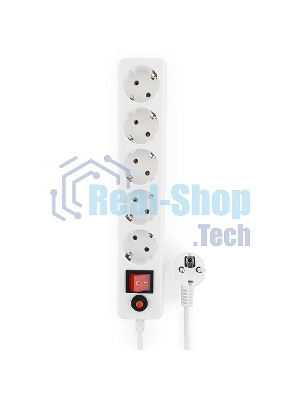Сетевой фильтр Гарнизон ЕНLW-4 0,5 м 5 розеток белый 