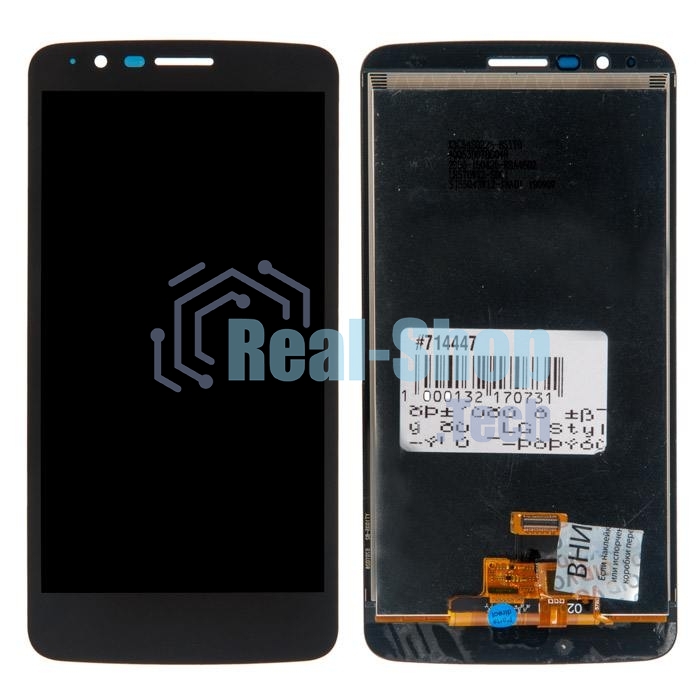 Дисплей в сборе с тачскрином для LG Stylus 3 (M400) черный оригинал