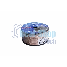 Кабель акустический Rexant 2х2,00 мм², прозрачный BLUELINE, бухта 100 м