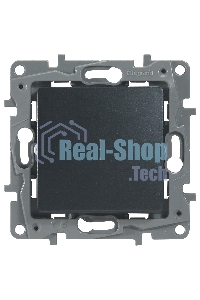 Переключатель с подсветкой, 10AX, антрацит