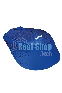 Мышь беспроводная Logitech M330 SILENT PLUS синий, 1000 dpi, радиоканал, USB, кнопки - 3