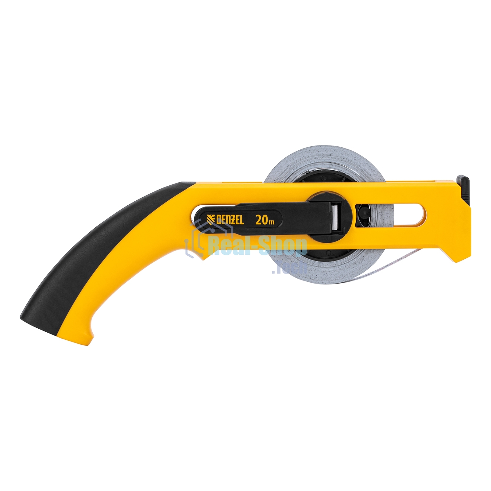 Рулетка геодезическая Denzel 20 м х 13 мм, открытый корпус, металлическая лента