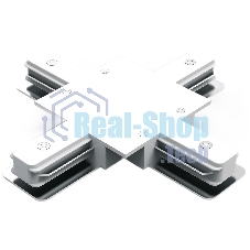 Коннектор для встраиваемых трековых шинопроводов Gauss (+) белый