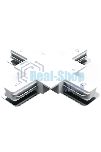 Коннектор для встраиваемых трековых шинопроводов Gauss (+) белый